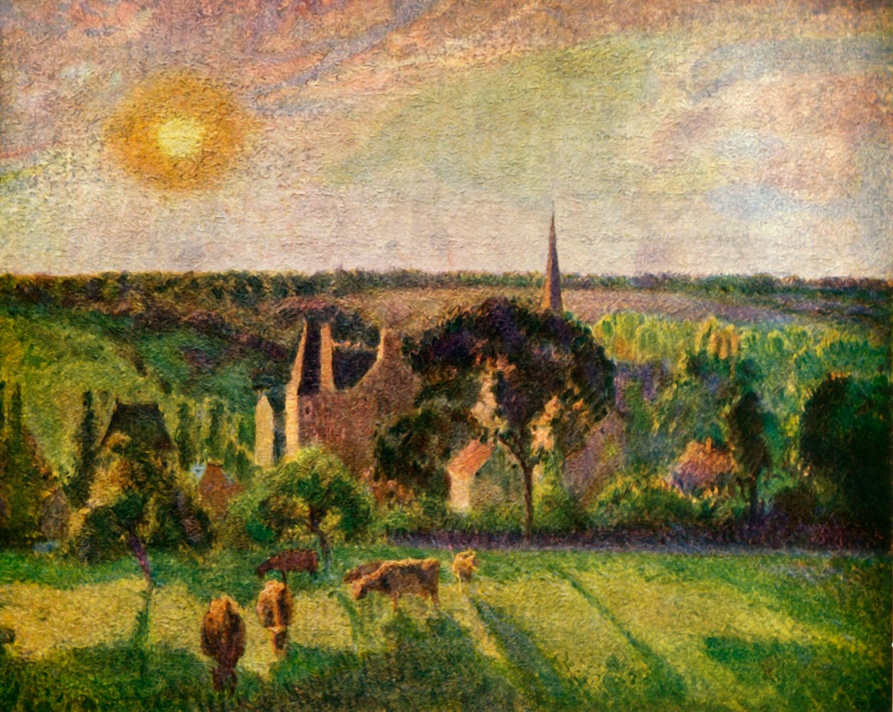 1897年，埃拉尼（Eragny）的风景，1939年。 作者 卡米尔·雅各布·毕沙罗