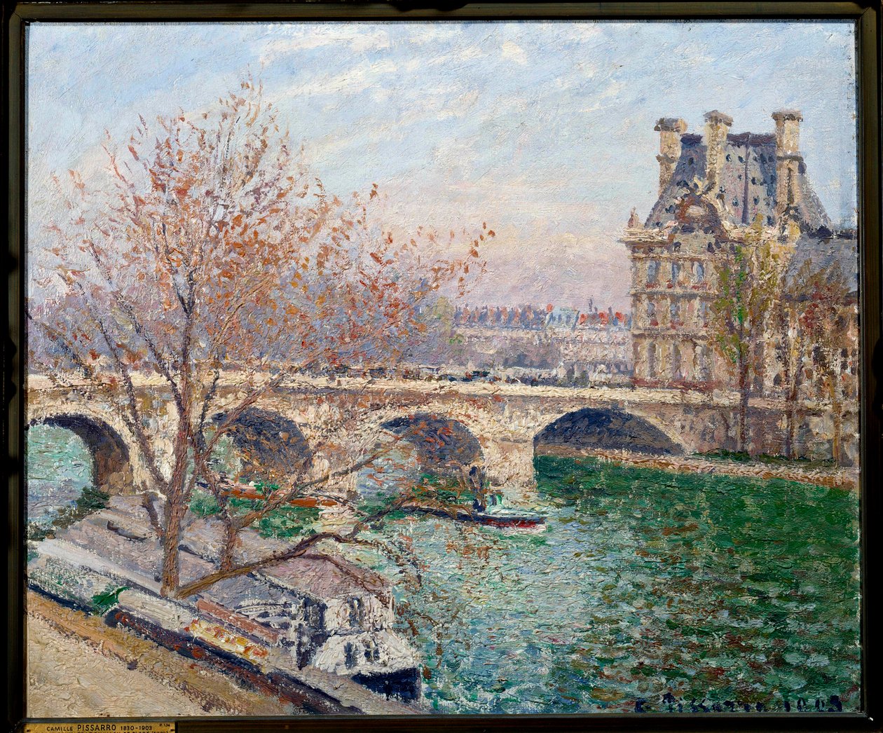 Le Pont Royal et le Pavillon de Flore 卡米耶-毕沙罗(1830-1903)的画作 1903 太阳 0,54x0,65 米 巴黎，Petro Palais博物馆 作者 卡米尔·雅各布·毕沙罗