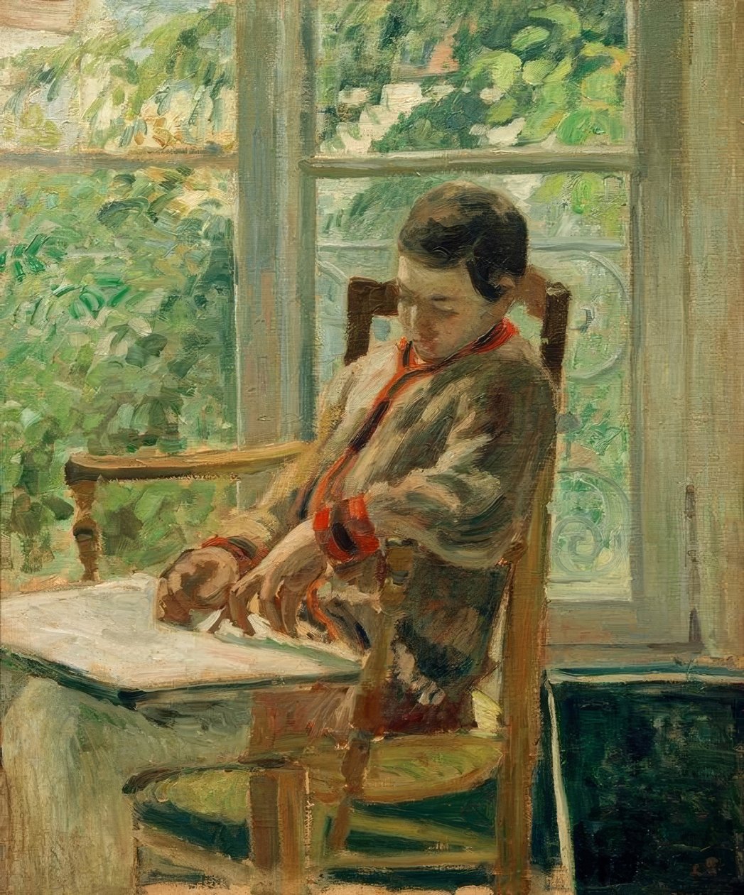 Lucien Pissarro在他的房间 作者 卡米尔·雅各布·毕沙罗