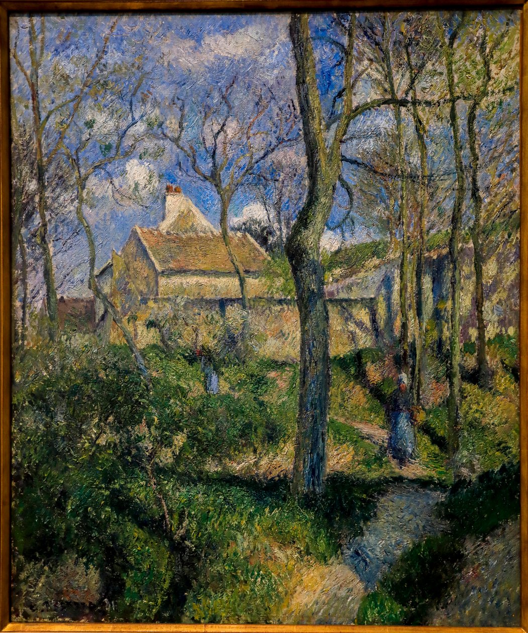通往蓬图瓦兹 Les Pouilleux 的小路。1881（布面油画） 作者 卡米尔·毕沙罗