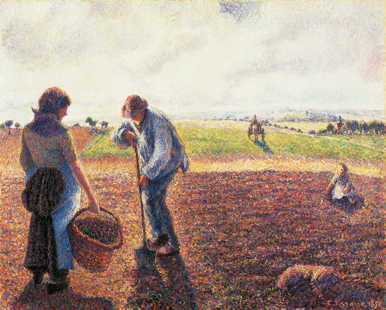 Peasants in the field, Eragny (Paysans dans les champs Eragny) 作者 卡米尔·毕沙罗