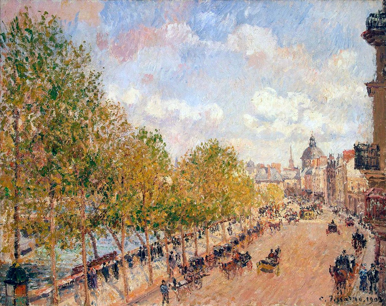 Quai Malaquais, Sunny Afternoon", 1903年。 作者 卡米尔·毕沙罗