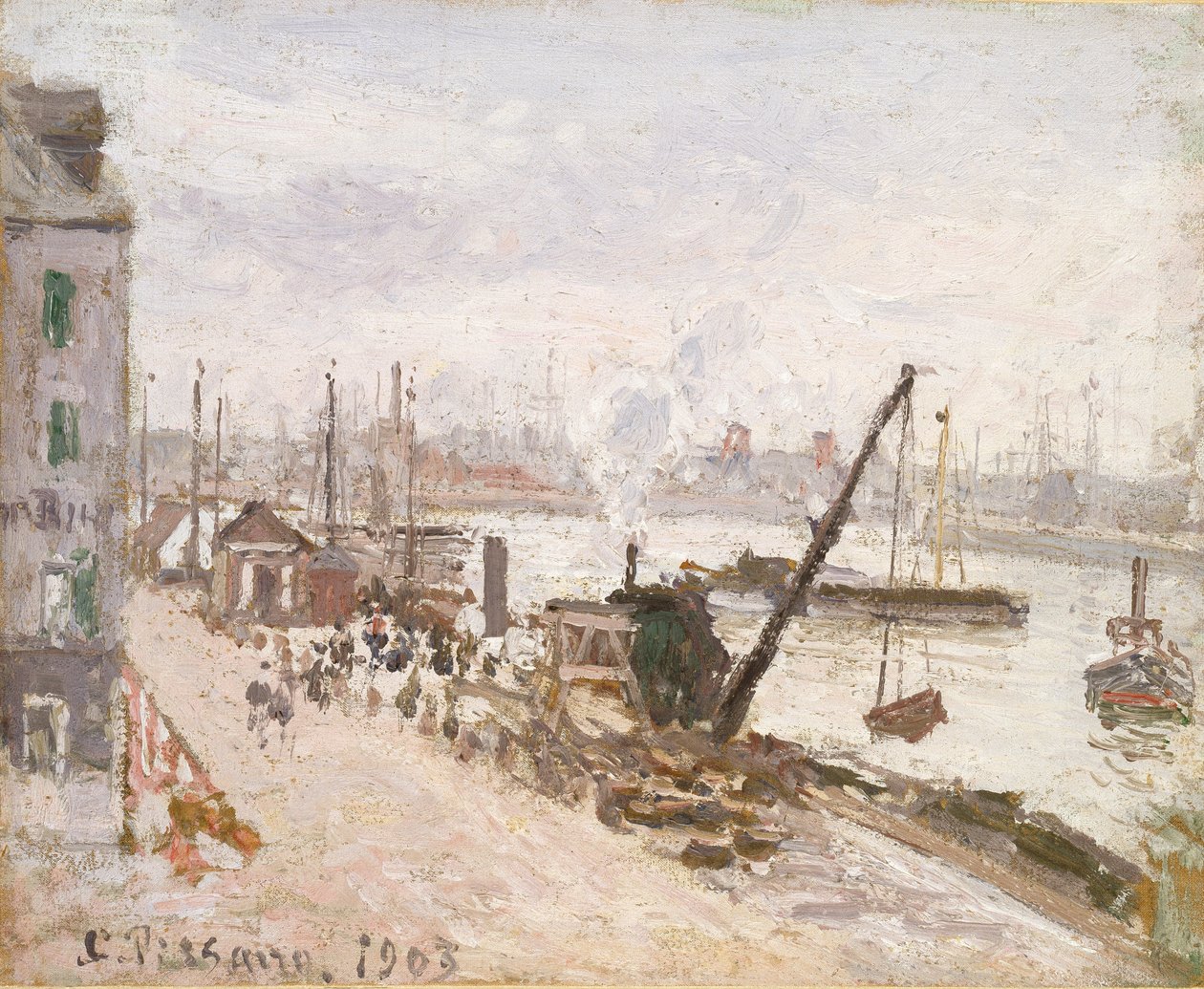 勒阿弗尔的码头，1903年 作者 卡米尔·毕沙罗