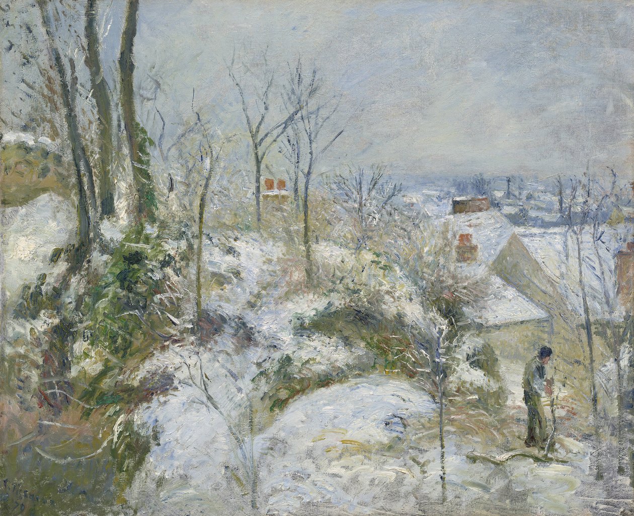 兔子沃伦在蓬多瓦兹，雪，1879年。 作者 卡米尔·毕沙罗