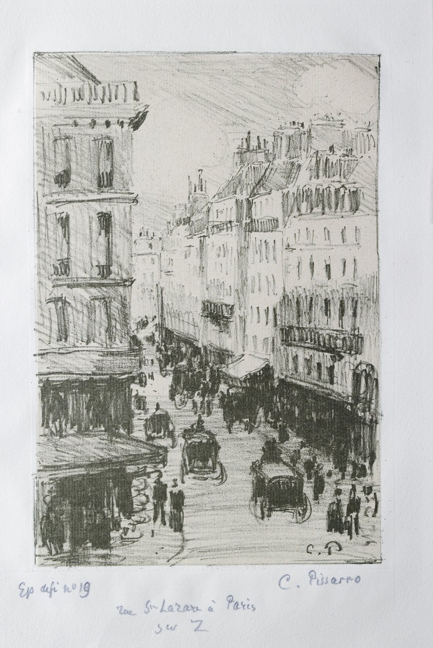 圣拉扎尔街，巴黎，1897年 作者 卡米尔·毕沙罗
