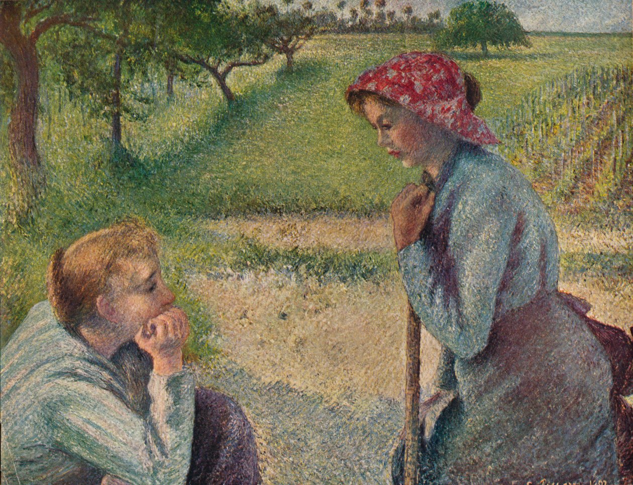 The Chatterer，1892年，1935年。 作者 卡米尔·雅各布·毕沙罗