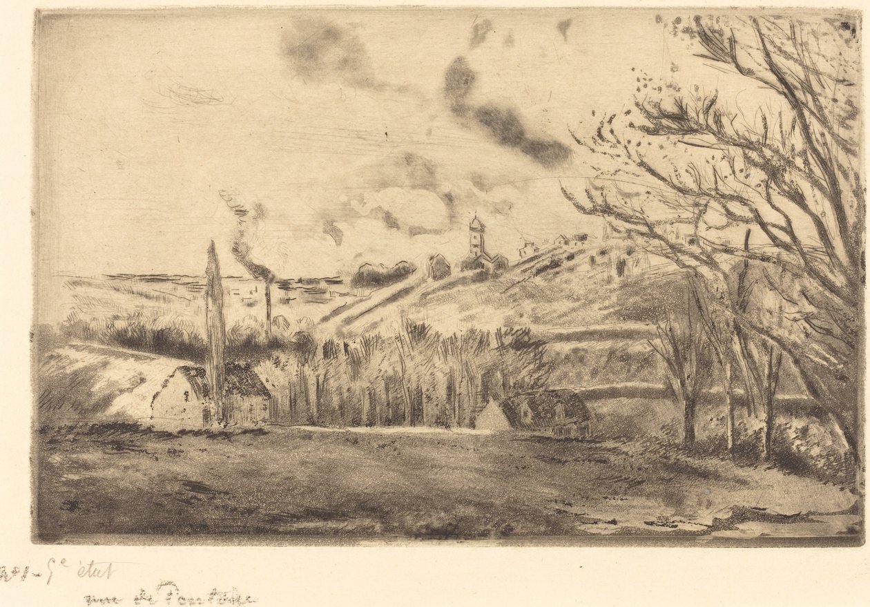 蓬图瓦兹景观（Vue de Pontoise） 作者 卡米尔·毕沙罗