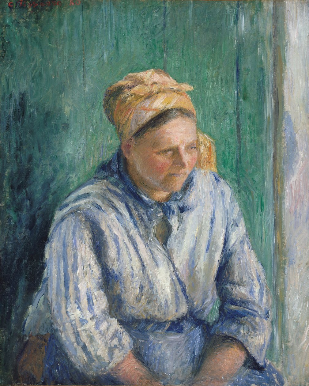 Washerwoman，研究 作者 卡米尔·雅各布·毕沙罗
