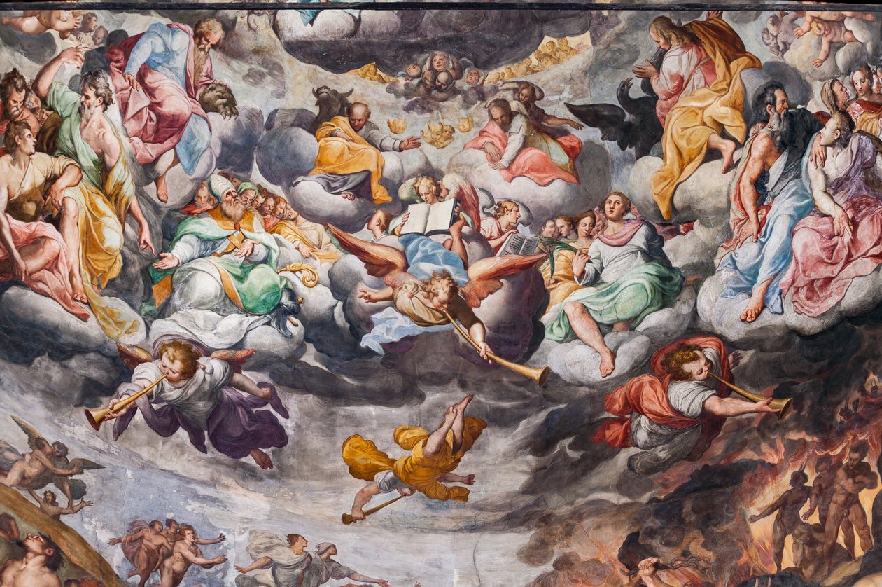 天使奏乐，最后的审判细节（壁画） 作者 卡米洛·普罗卡西尼（Camillo Procaccini）