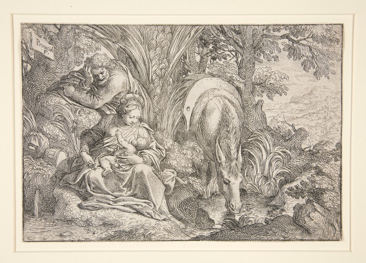 飞往埃及途中的休息 作者 卡米洛·普罗卡西尼（Camillo Procaccini）