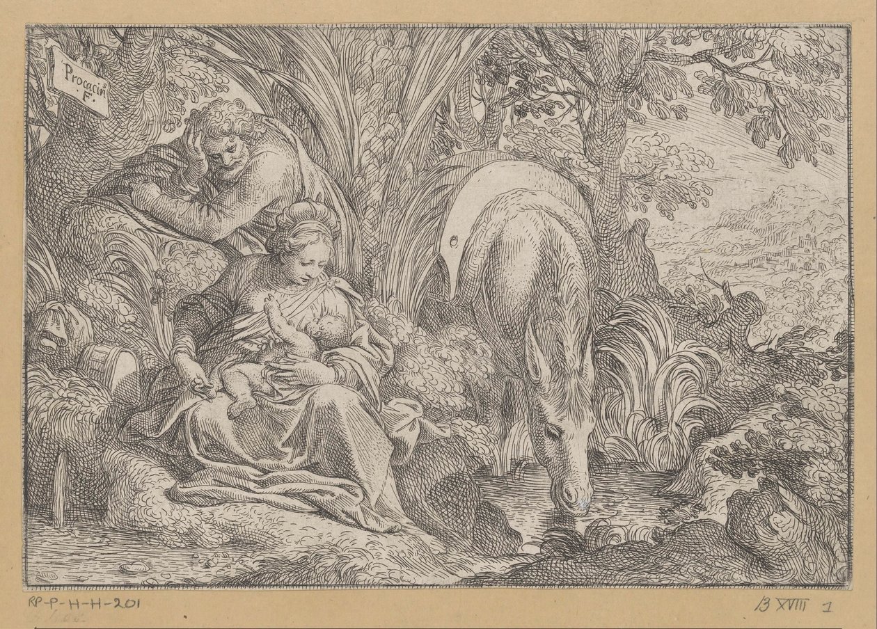 飞往埃及途中的休息 作者 卡米洛·普罗卡西尼（Camillo Procaccini）