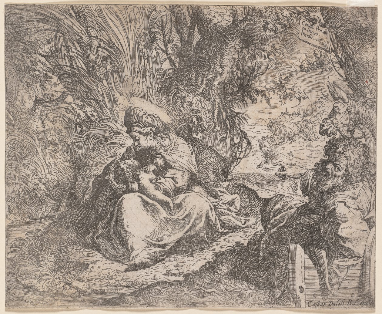 1587-1590年，其余人员飞往埃及。 作者 卡米洛·普罗卡西尼（Camillo Procaccini）