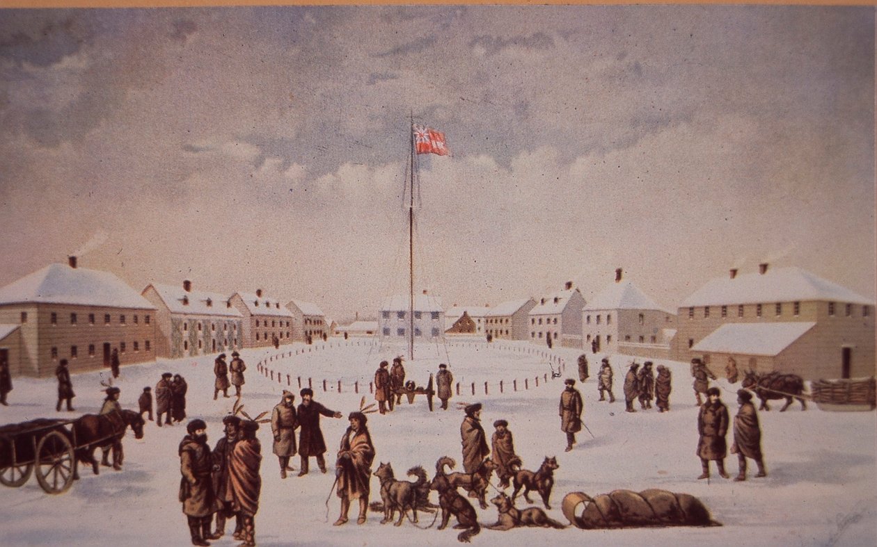 加拿大的里尔叛乱，1869年里尔攻占的加里堡，19世纪末（布面油画 作者 加拿大学校