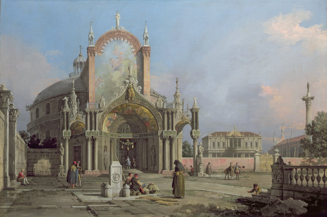 教会的随想曲，1750 作者 乔瓦尼·安东尼奥运河（Canaletto）