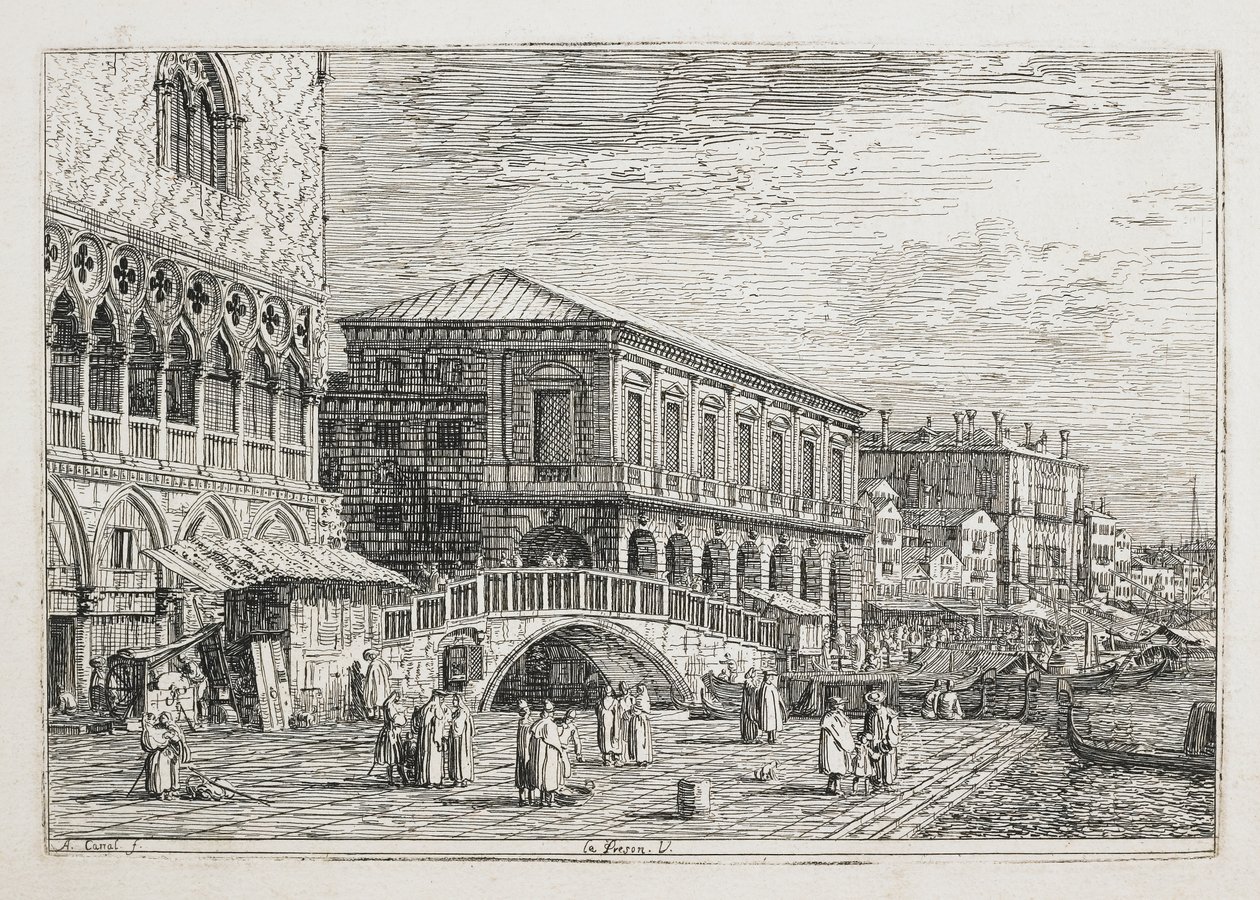 普雷斯顿。 V.，1740-1745 作者 乔瓦尼·安东尼奥运河（Canaletto）