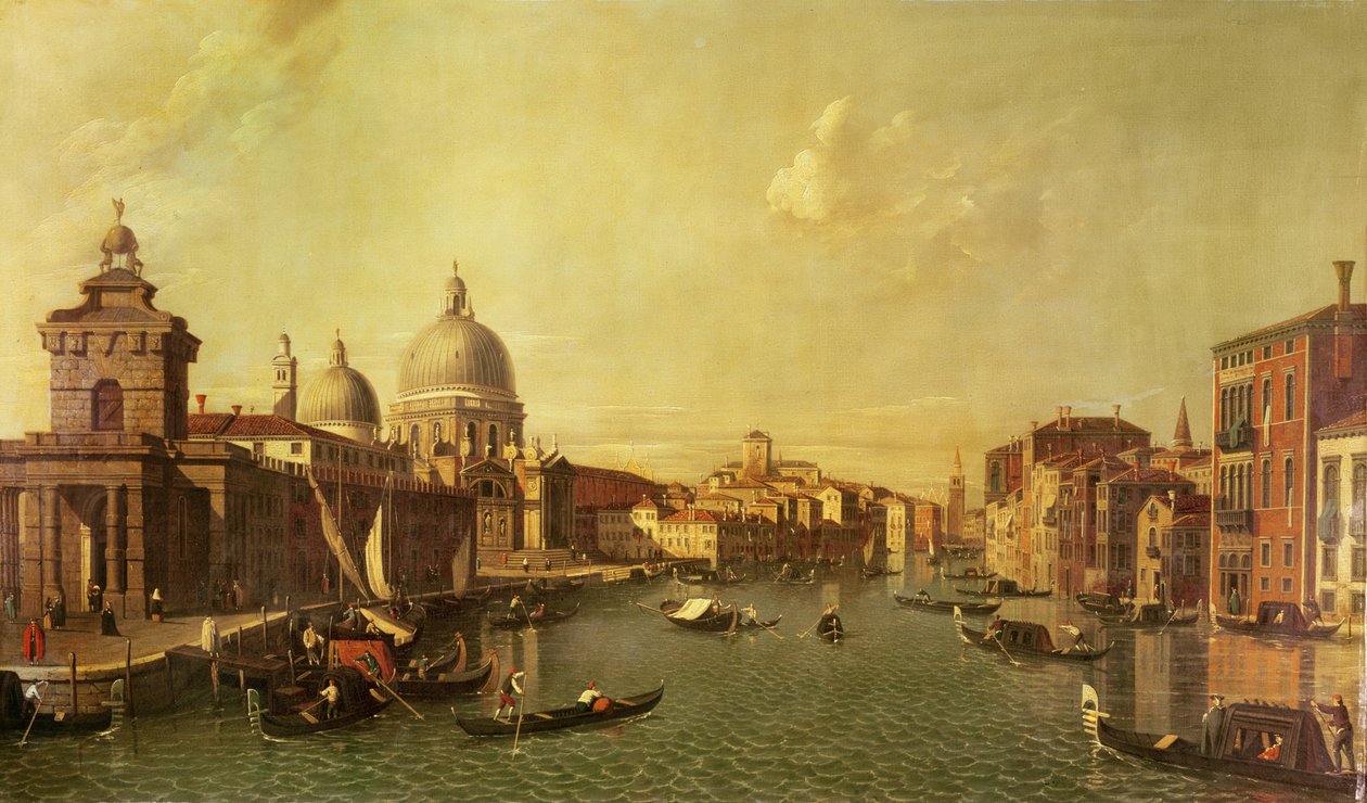 La Salute教堂和大运河 作者 乔瓦尼·安东尼奥运河（Canaletto）