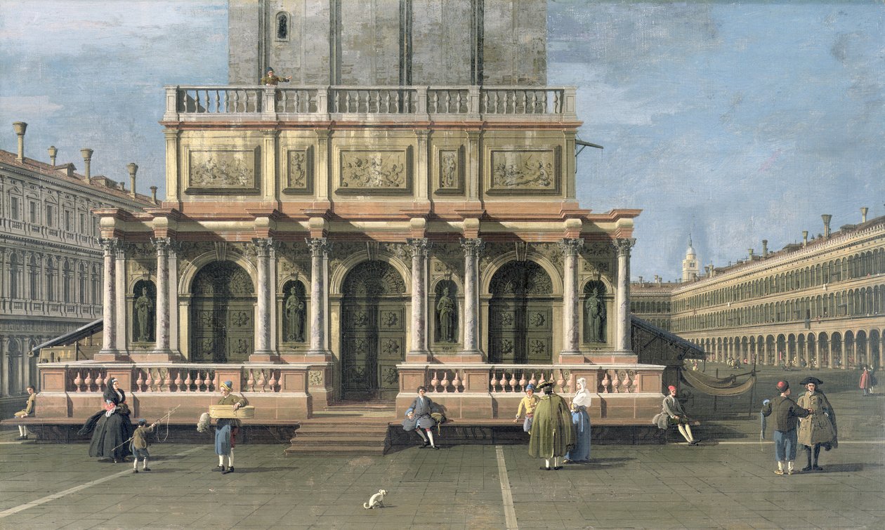 Loggetta，威尼斯 作者 乔瓦尼·安东尼奥运河（Canaletto）