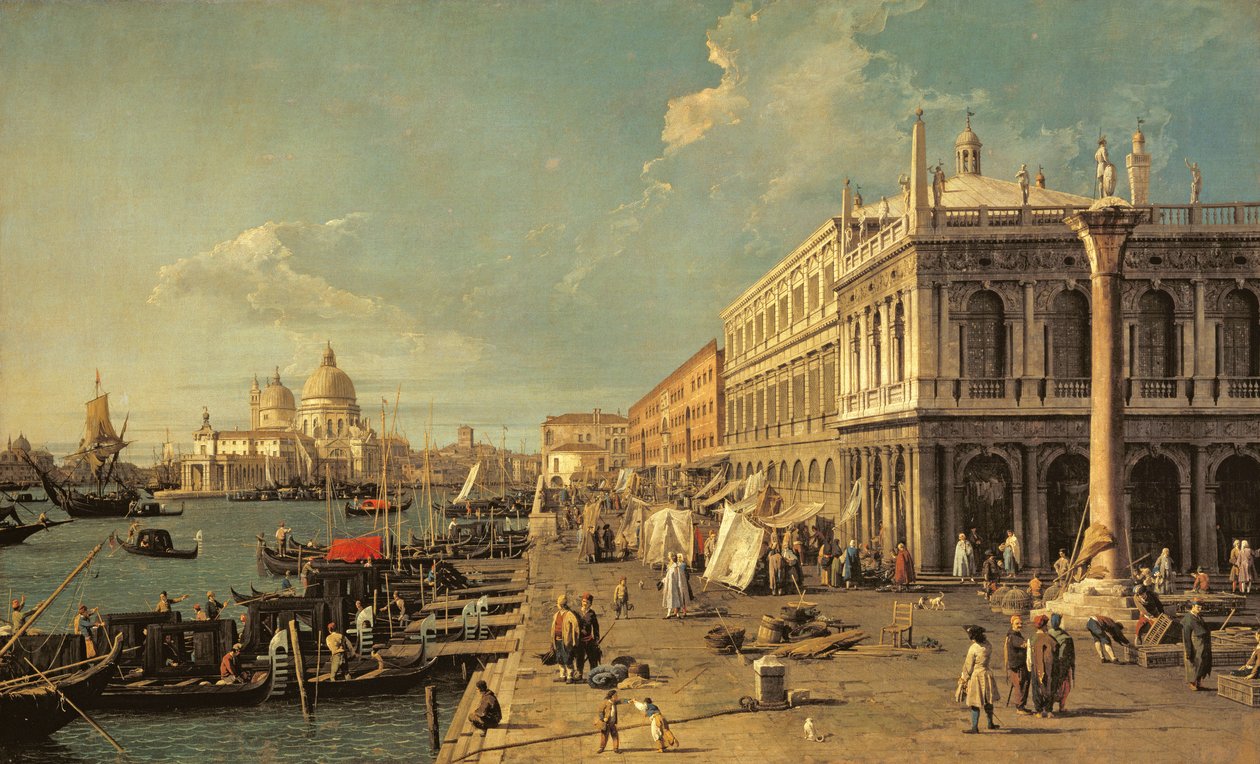Molo和Zecca，威尼斯 作者 乔瓦尼·安东尼奥运河（Canaletto）