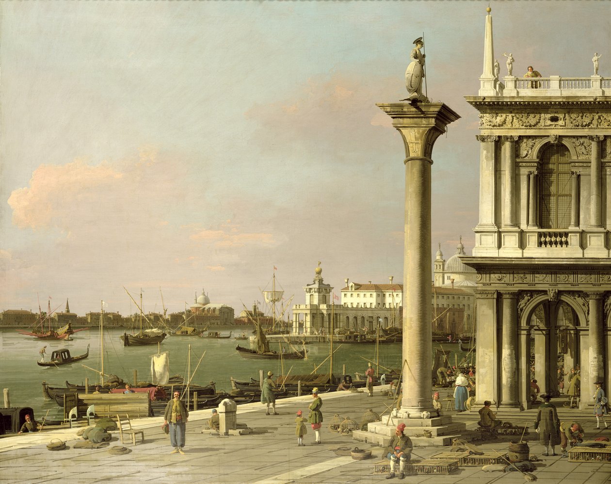 从Piazzetta到大运河入口的视图 作者 乔瓦尼·安东尼奥运河（Canaletto）