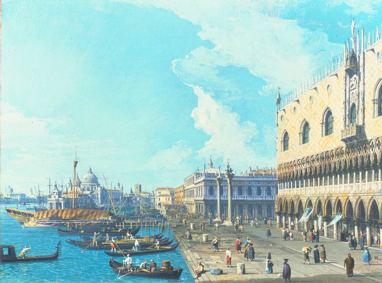 威尼斯看法有致敬的，c.1735 作者 乔瓦尼·安东尼奥运河（Canaletto）