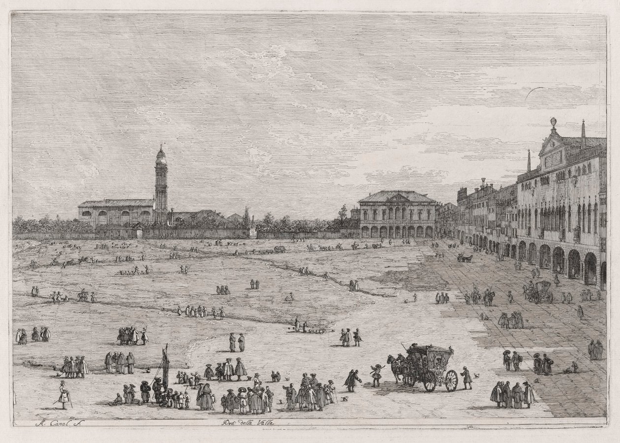 Pr? della Valle (Prato della Vale)，选自 Vedute（视图）系列 作者 卡纳莱托（乔瓦尼安东尼奥运河）