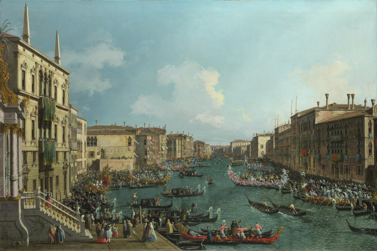 大运河上的帆船赛c。 1740 作者 乔瓦尼·安东尼奥运河（Canaletto）