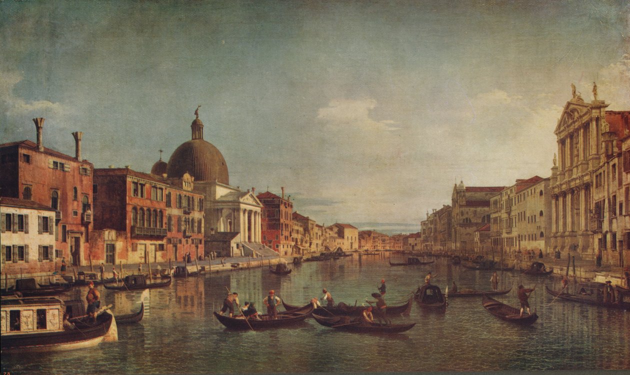 威尼斯大运河上的风景，c1740，c1915 作者 乔瓦尼·安东尼奥运河（Canaletto）