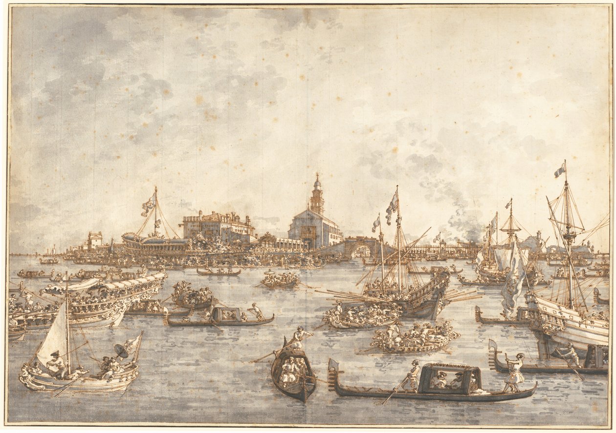 威尼斯的耶稣升天节，1765-1766。 作者 卡纳莱托