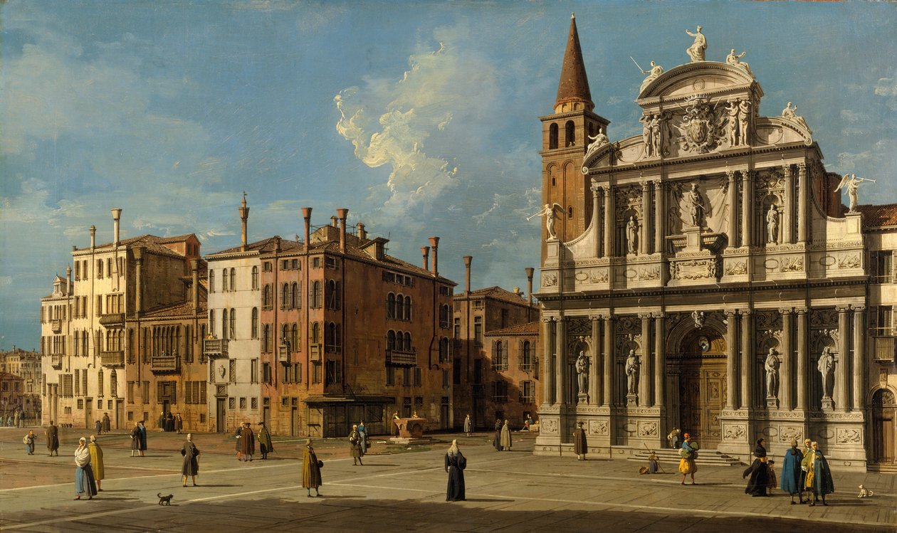 Campo Santa Maria Zobenigo，威尼斯，1730年代。 作者 乔瓦尼·安东尼奥运河（Canaletto）