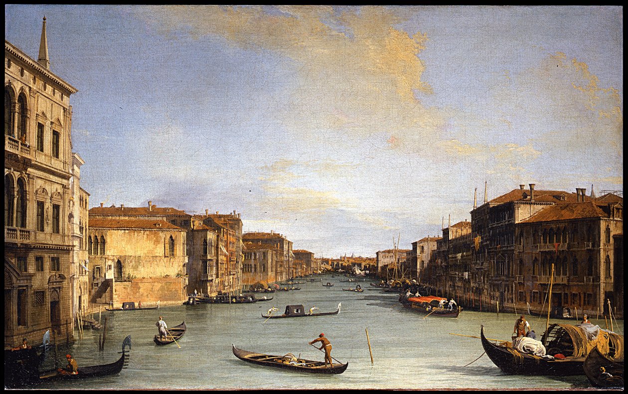 意大利语  Veduta del Canal Grande 大运河风光 作者 卡纳莱托