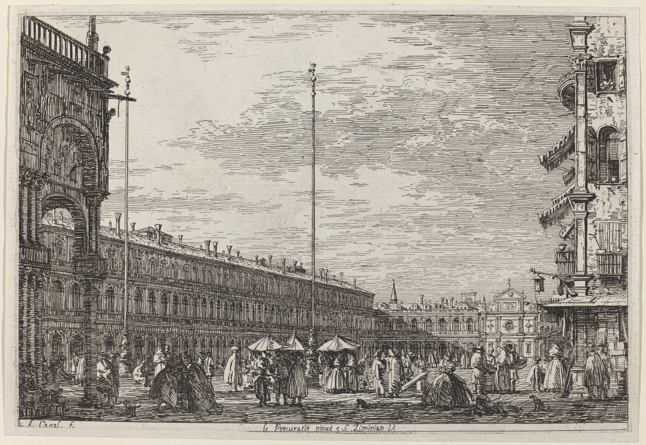 The Procuratie niove and S. Ziminian V., c. 17351746. 作者 卡纳莱托