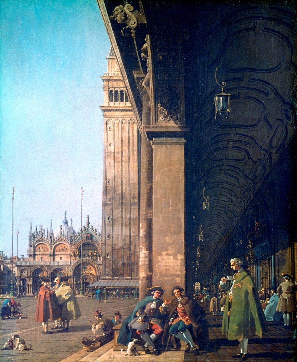 圣马可广场和柱廊，1756年 作者 乔瓦尼·安东尼奥运河（Canaletto）
