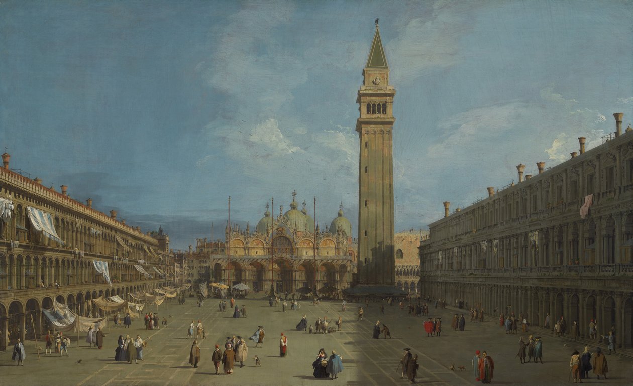 圣马可广场（Piazza San Marco），1720年代后期。 作者 乔瓦尼·安东尼奥运河（Canaletto）