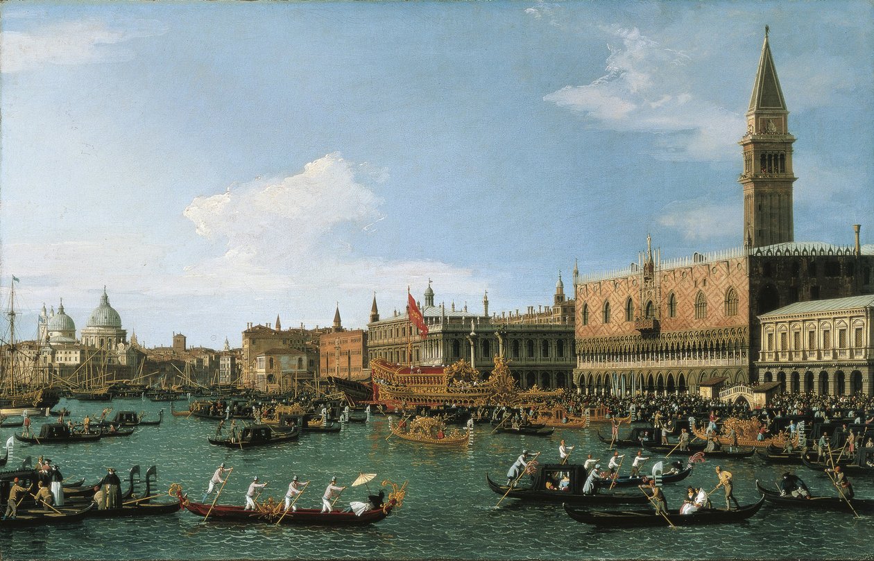 1745-1750年扬升日返回Il Bucintoro 作者 乔瓦尼·安东尼奥运河（Canaletto）