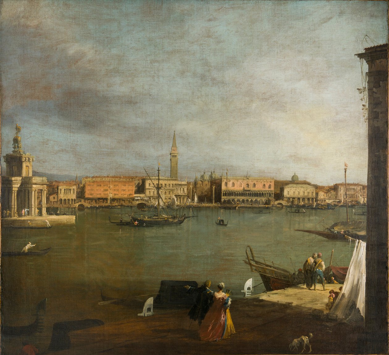 Bacino di San Marco：向北看》，约1730年 作者 卡纳莱托