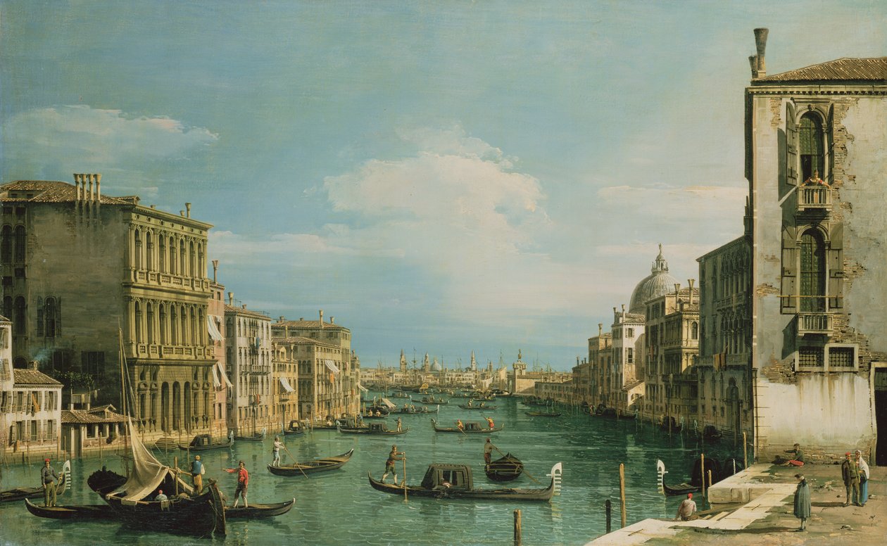 威尼斯大运河从Campo di San Vio向东看 作者 乔瓦尼·安东尼奥运河（Canaletto）