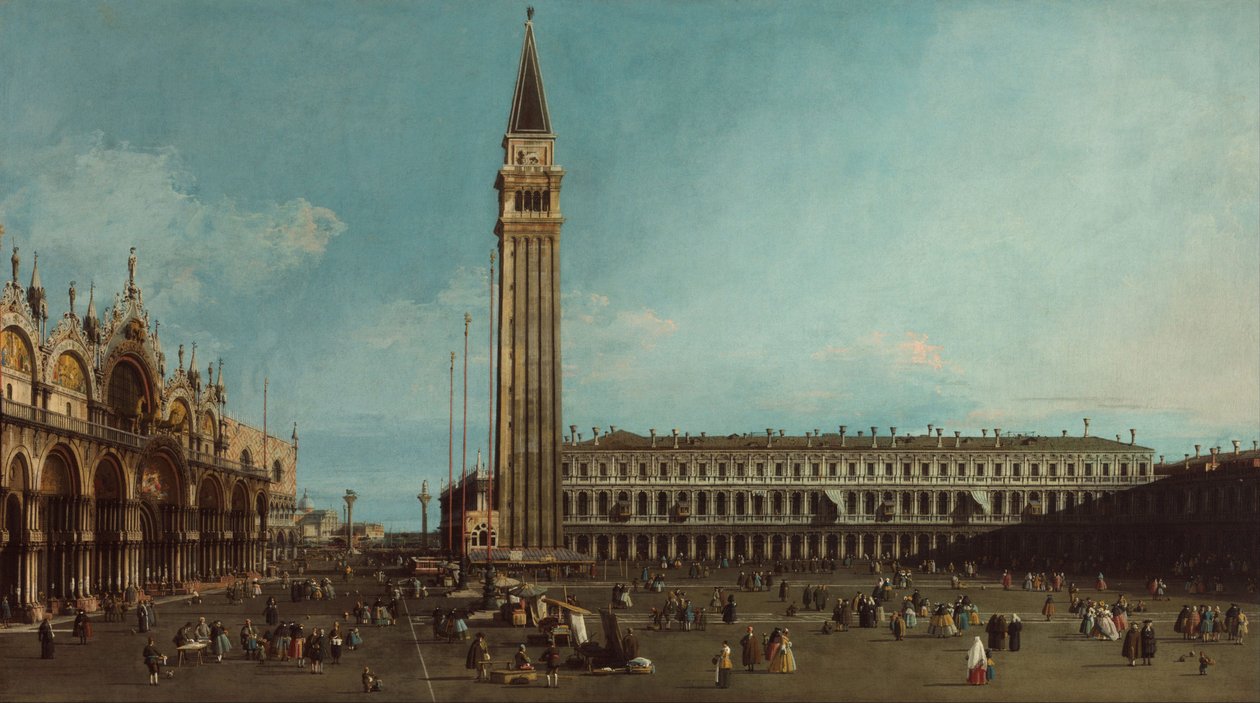 威尼斯圣马可广场（Piazza San Marco），威尼斯，1742-1745年 作者 乔瓦尼·安东尼奥运河（Canaletto）
