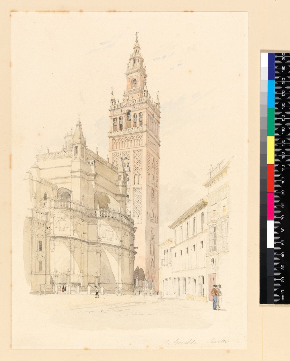 Giralda，塞维利亚，c.1846（铅笔和wc） 作者 佳能GF韦斯顿
