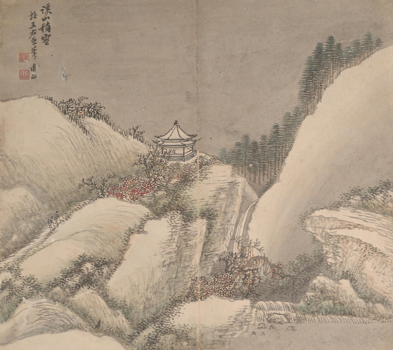 各种艺术家风格的风景画。 作者 曹健