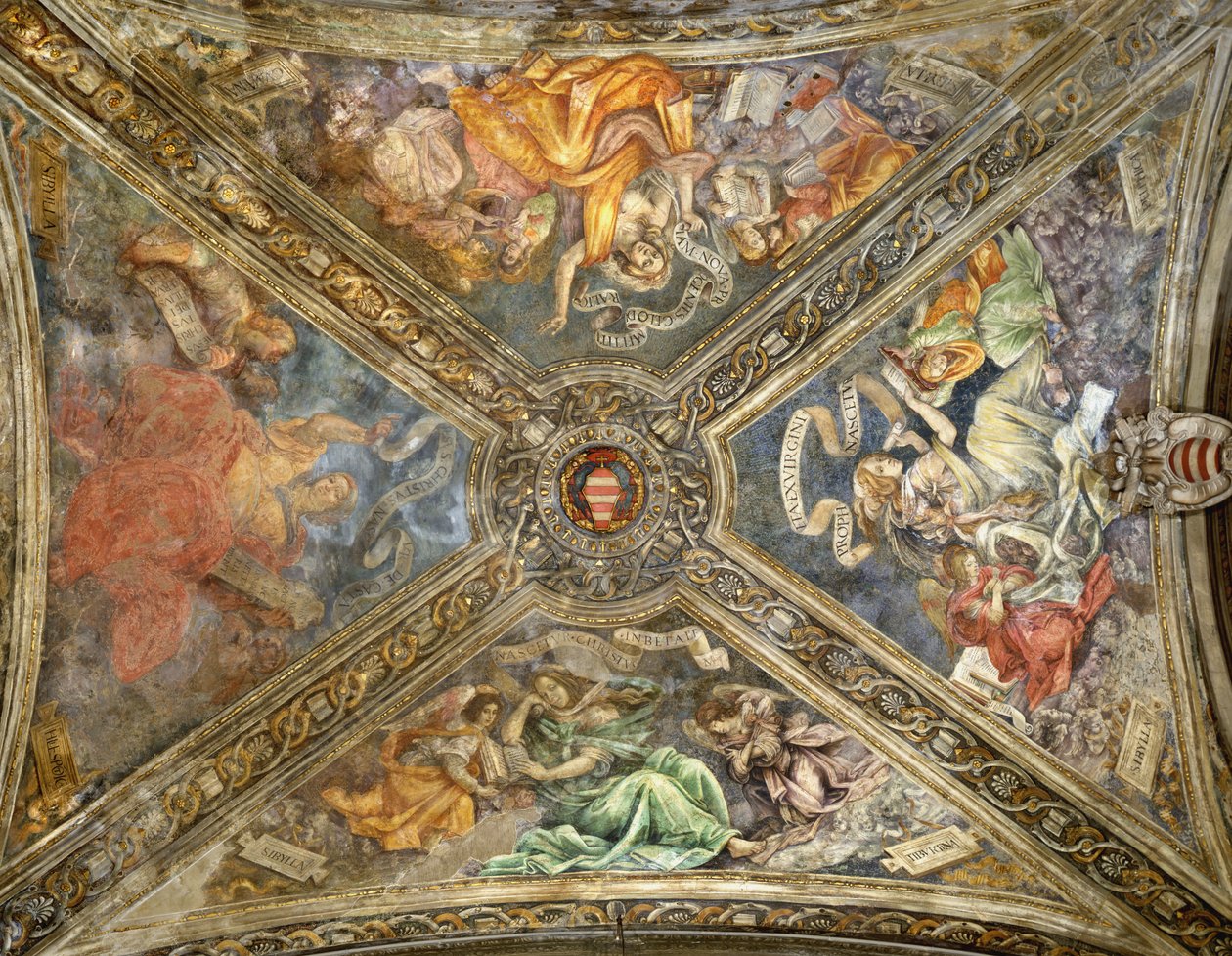 Tibur，Delphi，Cumae和Hellespont的Sibyls，Carafa Chapel，Santa Maria sopra Minerva，罗马 作者 卡波尼