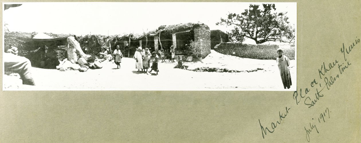 市场，南巴勒斯坦汗尤尼斯，1917年7月 作者 上尉亚瑟·罗兹（Arthur Rhodes）