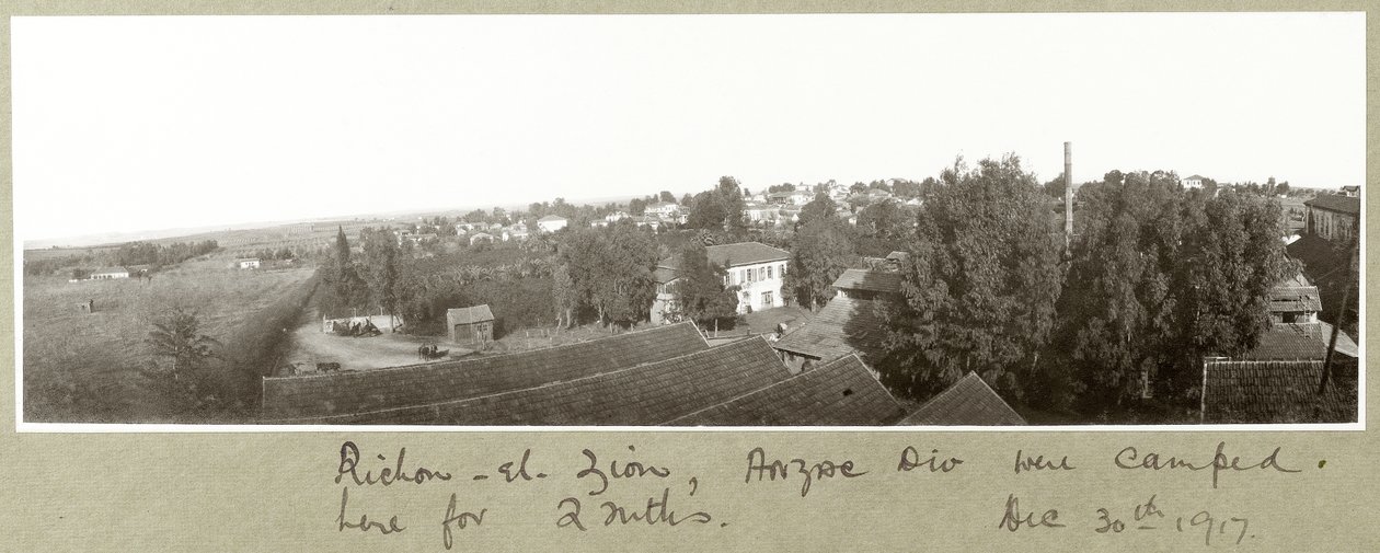 Richon-el-Zion，1917年12月30日 作者 上尉亚瑟·罗兹（Arthur Rhodes）