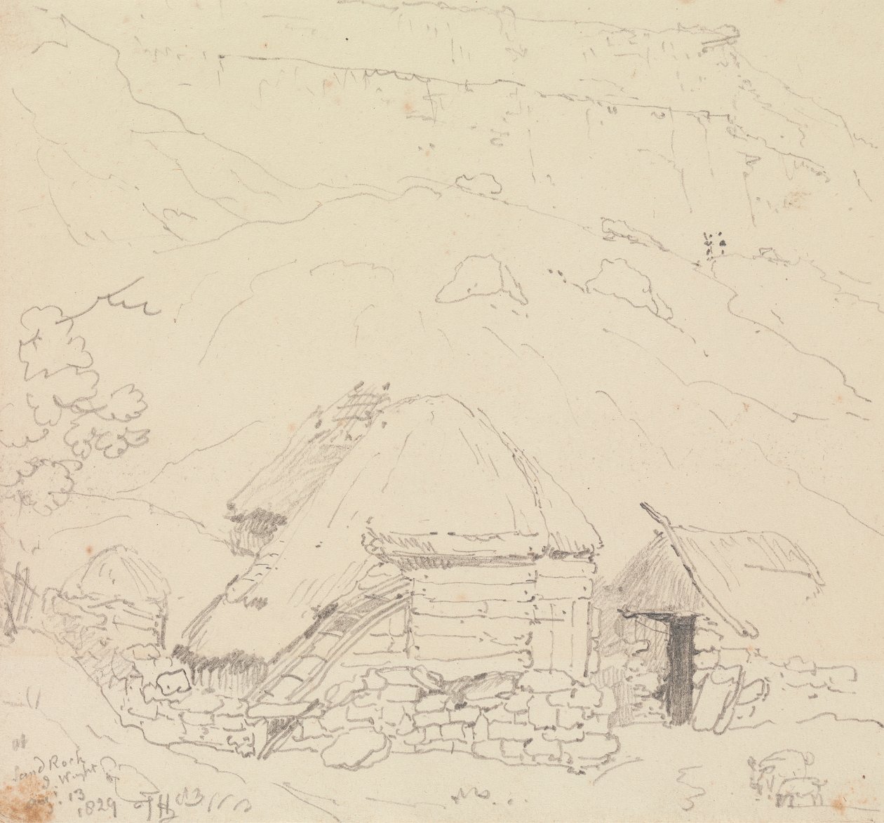 1829 年 8 月 13 日在怀特岛桑德罗克 作者 船长托马斯黑斯廷斯