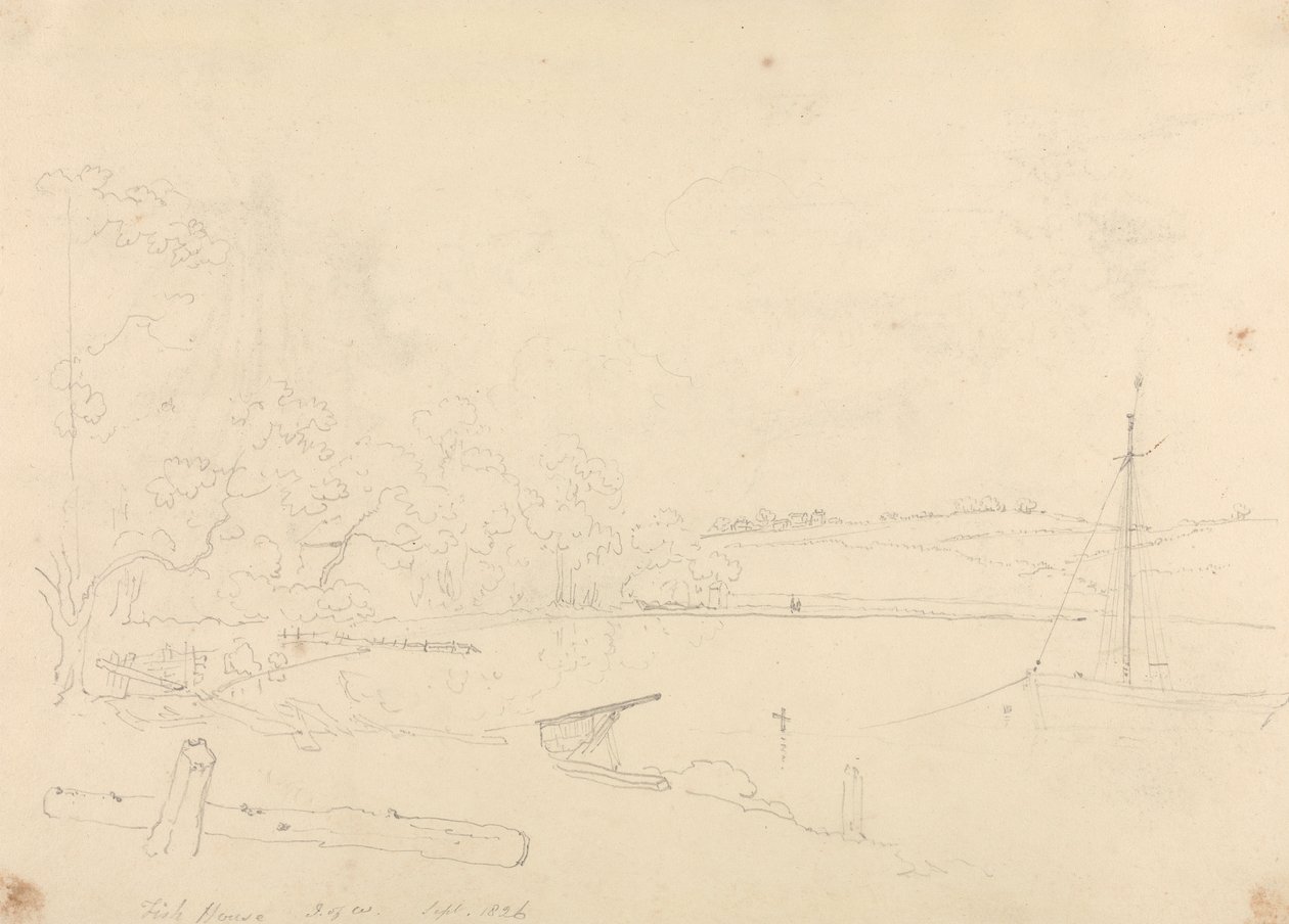 鱼屋，怀特岛，1826 年 9 月 作者 船长托马斯黑斯廷斯