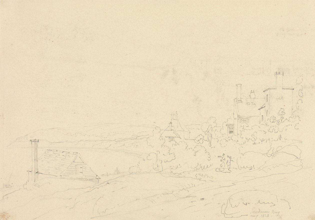 桑敦湾，怀特岛，1828 年 8 月 作者 船长托马斯黑斯廷斯