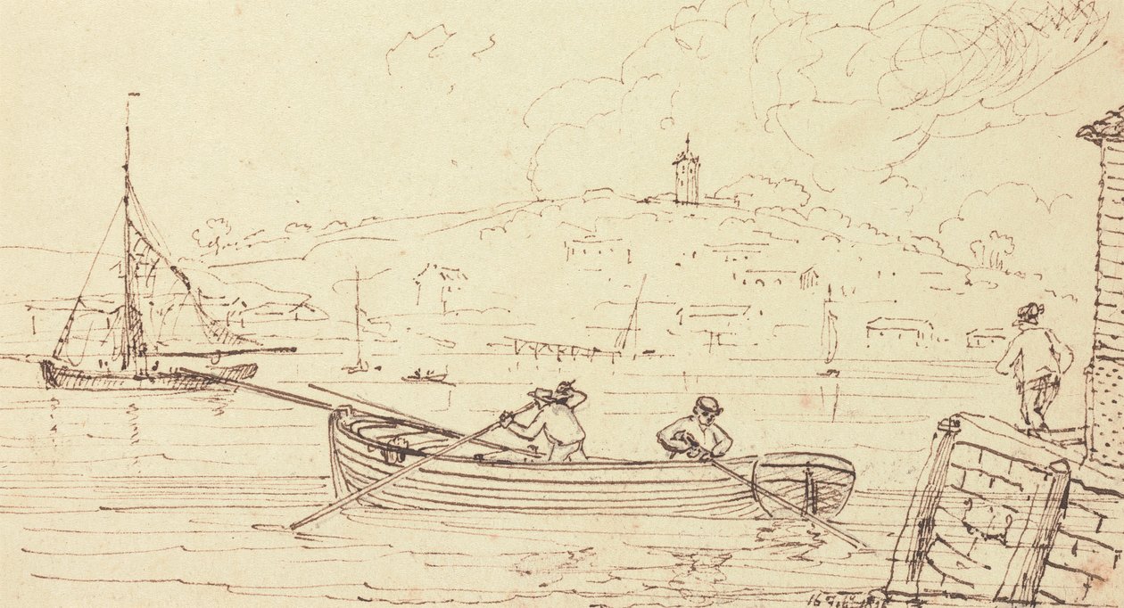 船夫素描，西考斯，1826 年 2 月 16 日 作者 船长托马斯黑斯廷斯