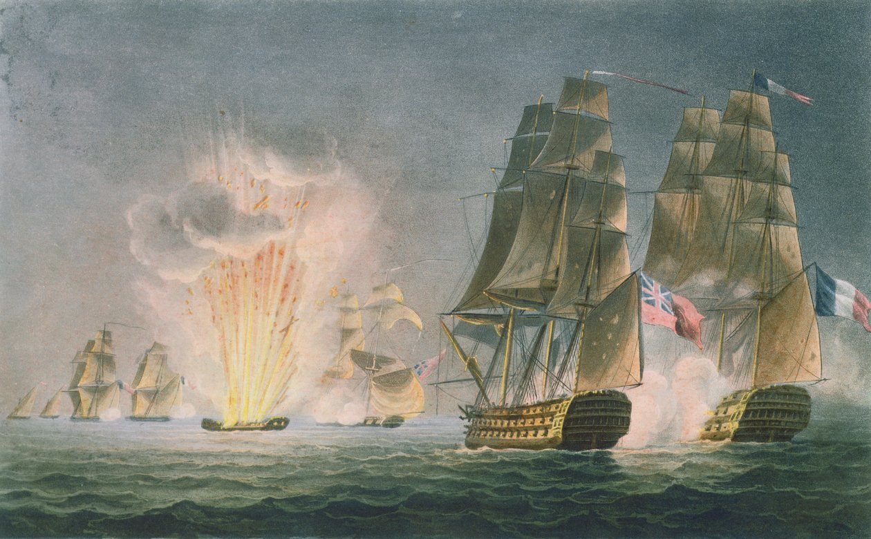 拍摄于1812年2月22日的里沃利，由T. Sutherland拍摄，由J. Ralfe撰写的“英国海军年表”，于1820年出版 作者 约翰·威廉·安德鲁上尉