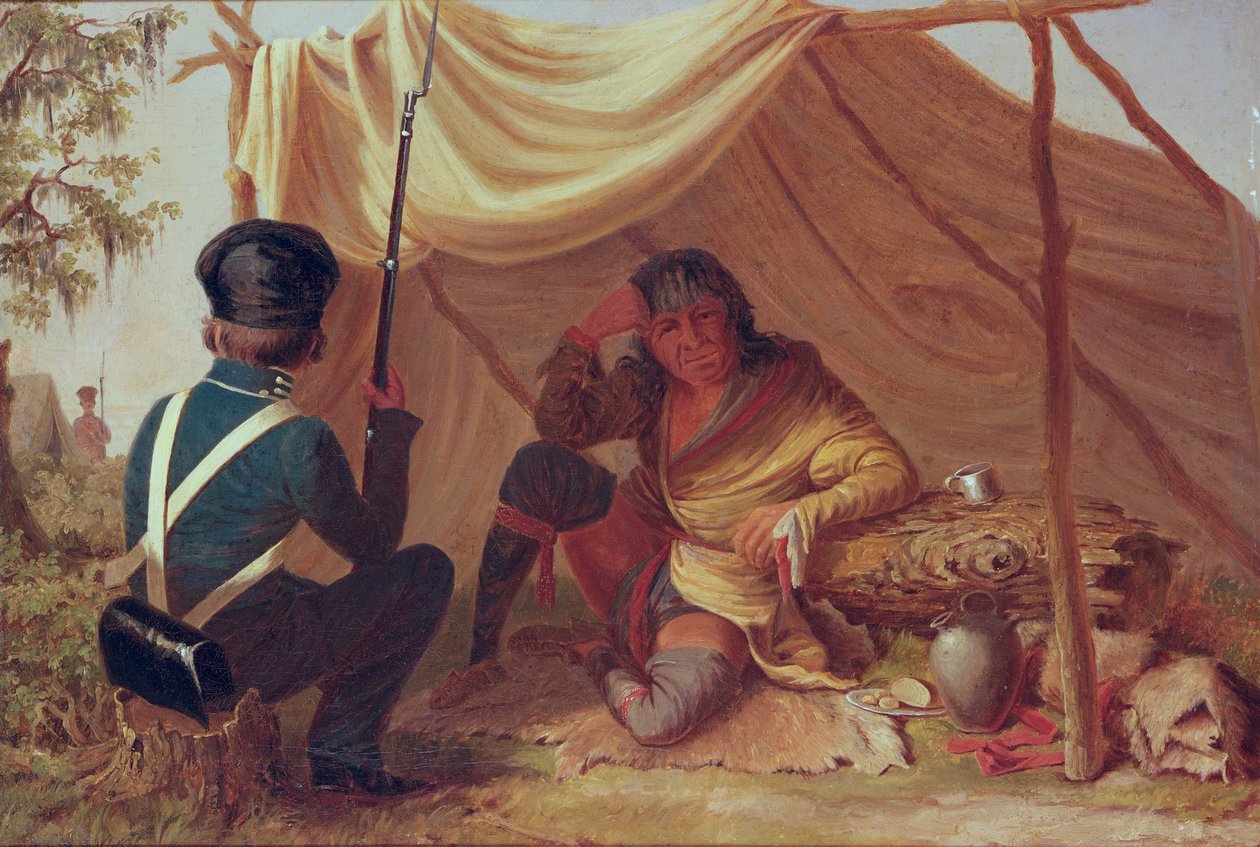 被囚禁的Osceola，c.1837 作者 塞斯·伊士曼上尉