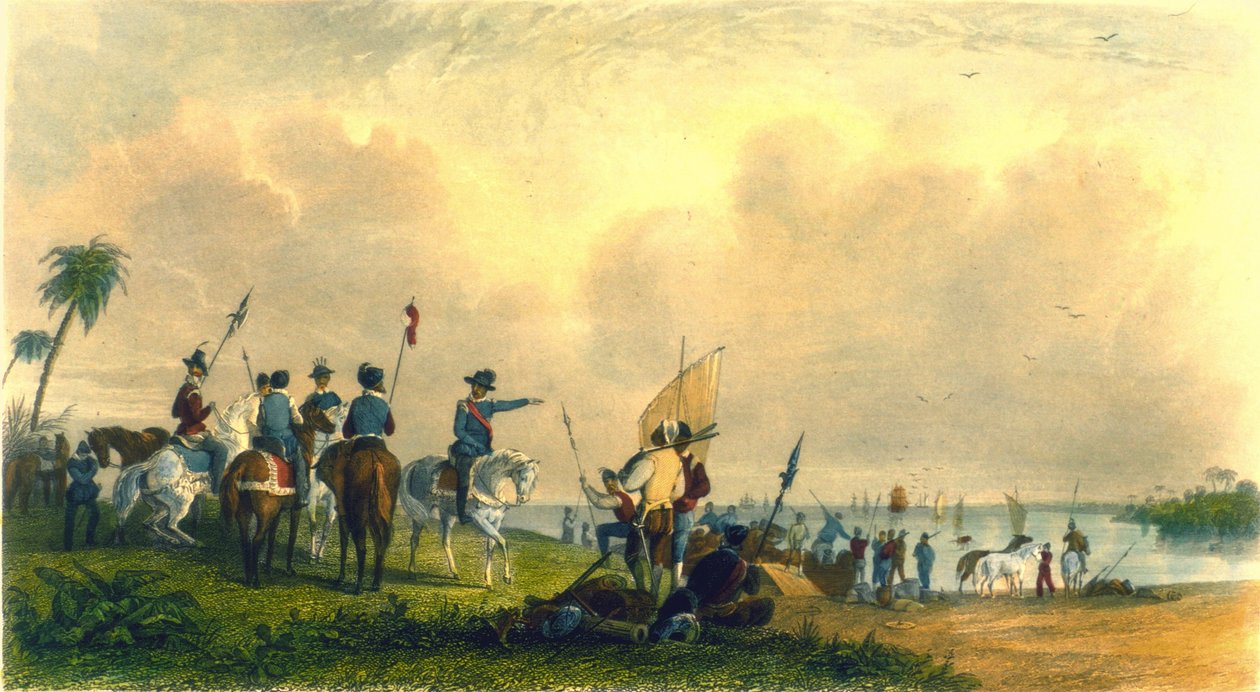 1853年，1539年，坦帕湾的德索托登陆 作者 塞斯·伊士曼上尉