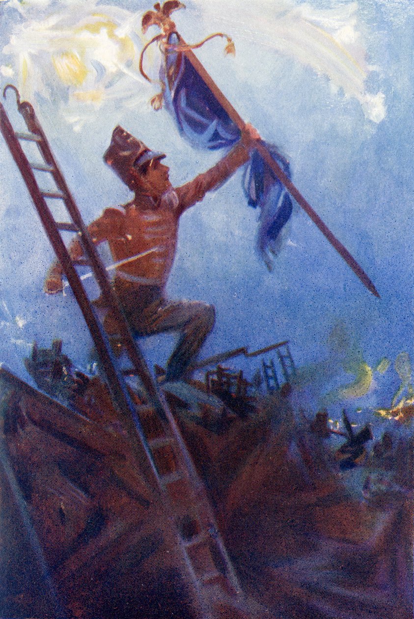 格兰特夺取鹰牌，来自沃尔特伍德的“授予掷弹兵”，Routledge出版，c.1912 作者 爱德华·亨利·汉德利上尉阅读
